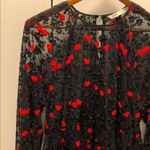 ZARA FLORAL LACE MAXI DRESS